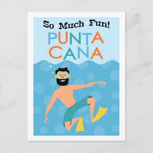 Punta Cana Fun Hipster Travel Briefkaart (Voorkant)