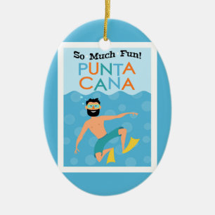 Punta Cana Fun Hipster Travel Keramisch Ornament