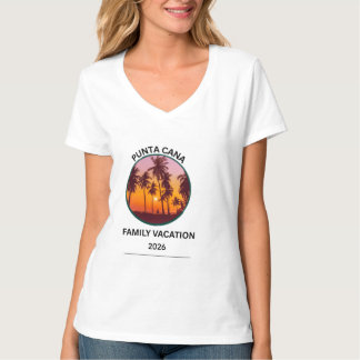 Punta Cana Gezinsvakantie Tropisch Strand Zonsonde T-shirt