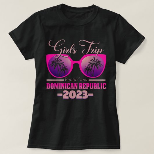 Punta Cana Girls Trip 2023 Dominicaanse Republiek  T-shirt (Design voorkant)