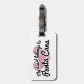 Punta Cana Heart Bagagelabel (Achterkant verticaal)