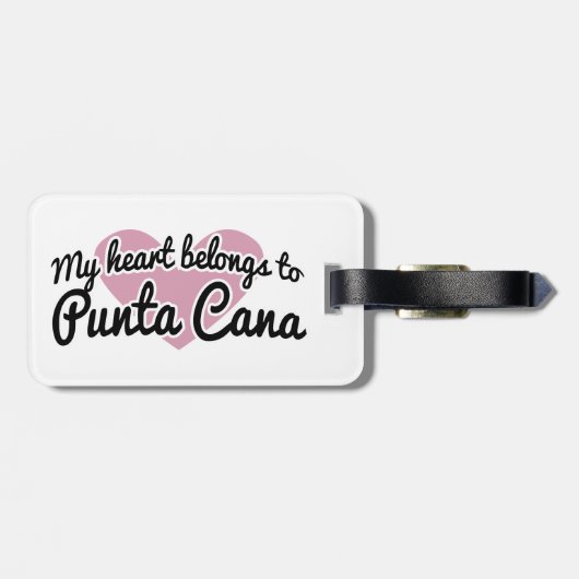 Punta Cana Heart Bagagelabel (Achterkant horizontaal)