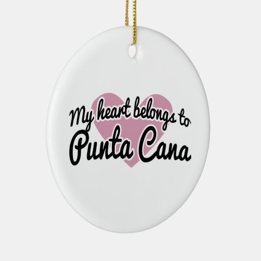 Punta Cana Heart Keramisch Ornament (Rechts)