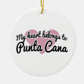 Punta Cana Heart Keramisch Ornament (Voorkant)