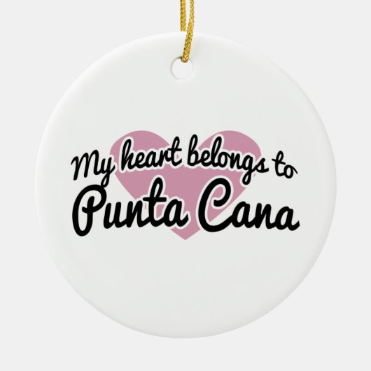 Punta Cana Heart Keramisch Ornament (Voorkant)