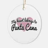 Punta Cana Heart Keramisch Ornament (Links)