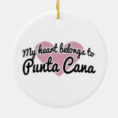 Punta Cana Heart Keramisch Ornament (Achterkant)