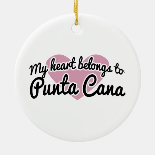 Punta Cana Heart Keramisch Ornament (Achterkant)
