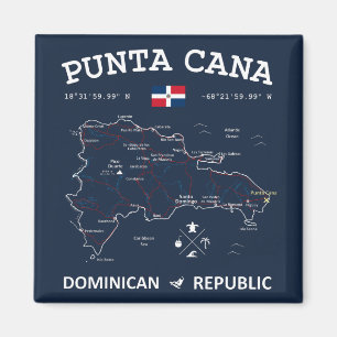 Punta Cana Map Magneet