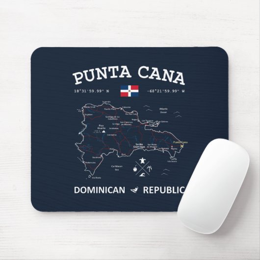 Punta Cana Map Muismat (Met muis)