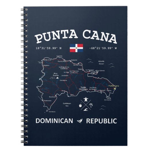 Punta Cana Map Notitieboek (Voorkant)