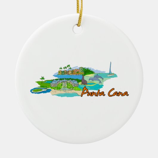 Punta Cana - Mexico.png Keramisch Ornament (Voorkant)