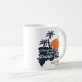 Punta Cana Navy Retro Sunset Custom Wedding Koffiemok (Voorkant rechts)