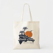 Punta Cana Navy Retro Sunset Custom Wedding Tote Bag (Voorkant)
