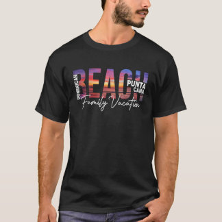 Punta Cana Palm Trees Beach Dominican Vacation Fam T-shirt