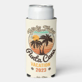 Punta Cana personaliseren Vakantie 2023 Retro 60s Seltzer Blikjeskoeler (Seltzer Voorkant)