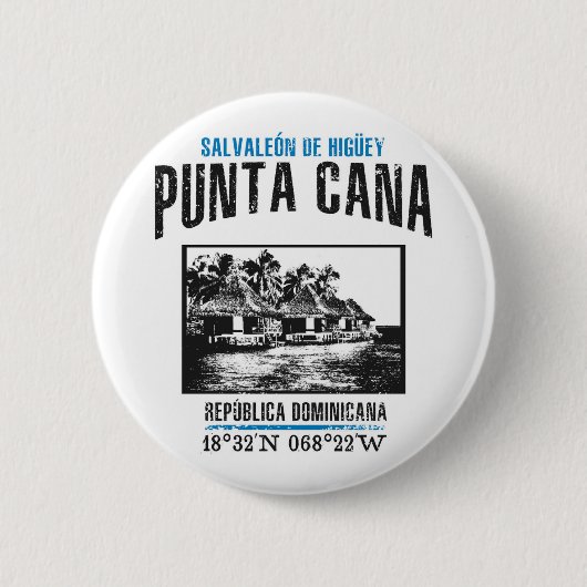 Punta Cana Ronde Button 5,7 Cm (Voorkant)