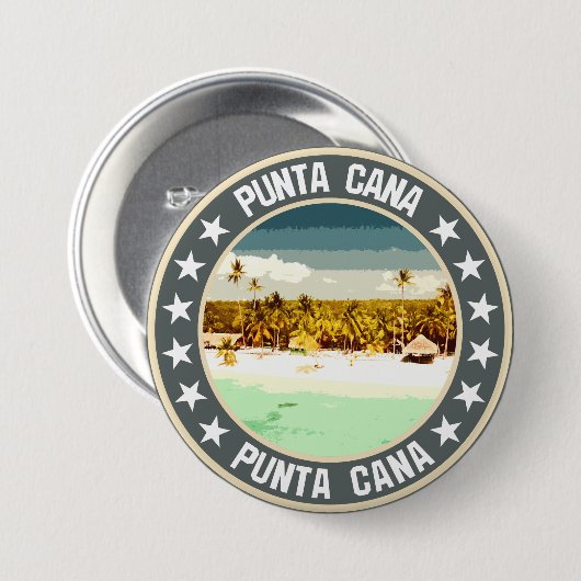 Punta Cana Ronde Button 7,6 Cm (Voorkant /achterkant)