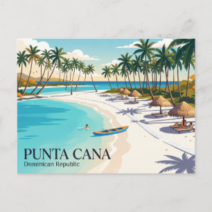 Punta Cana-strand Dominicaanse Republiek Briefkaart