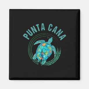 Punta Cana Strand Ontwerp Zee Schildpad Illustrati Magneet