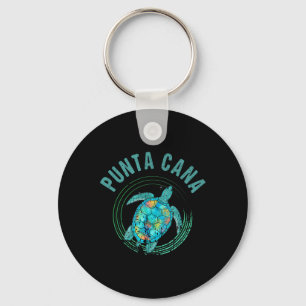 Punta Cana Strand Ontwerp Zee Schildpad Illustrati Sleutelhanger
