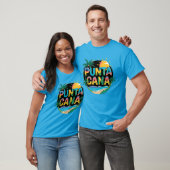 Punta Cana Sunset Kleurrijke Travel Art Embleem T-shirt (Unisex)