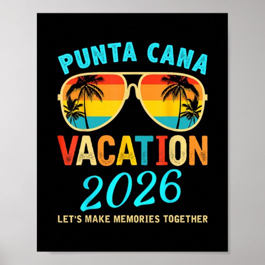 Punta Cana Trip 2026 Beach Vacation Summer Hollida Poster (Voorkant)
