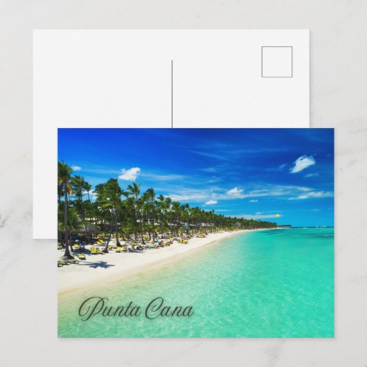 Punta Cana Tropical Sandy Beach Resort Uitzicht Briefkaart (Voorkant / Achterkant)