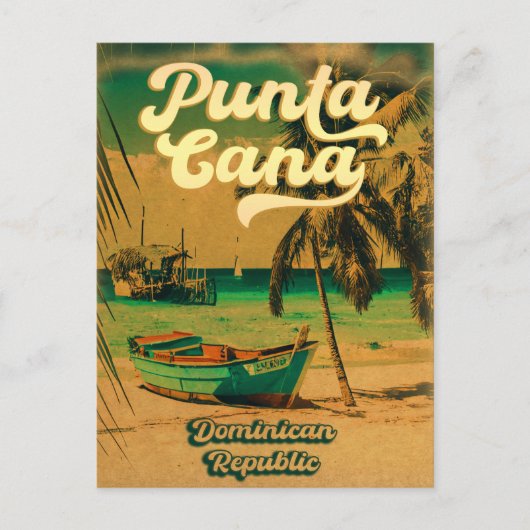 Punta Cana Tropical Wedding Save the Dates Briefkaart (Voorkant)