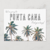 Punta Cana Tropische Strand Bruiloft Save the Date Briefkaart (Voorkant)