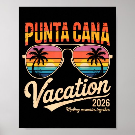 Punta Cana Vacation 2026 Making Memories Summer Be Poster (Voorkant)