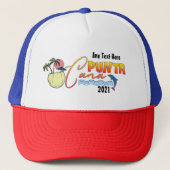 Punta Cana Vacation Beach Family Matching Custom Trucker Pet (Voorkant)
