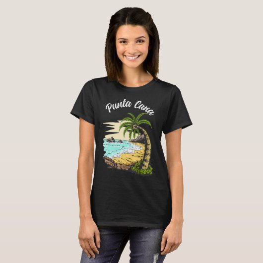 Punta Cana vacation, Punta Cana souvenirs Dominica T-shirt (Voorkant volledig)
