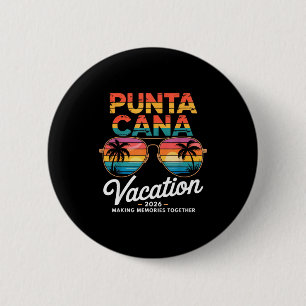 Punta Cana Vakantie 2026 Herinneringen Maken Zomer Ronde Button 5,7 Cm