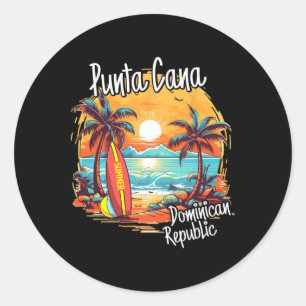 Punta Cana Vakantie Dominicaanse Republiek Strand Ronde Sticker