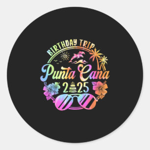 Punta Cana verjaardagsreis 2025 Punta Cana vakanti Ronde Sticker