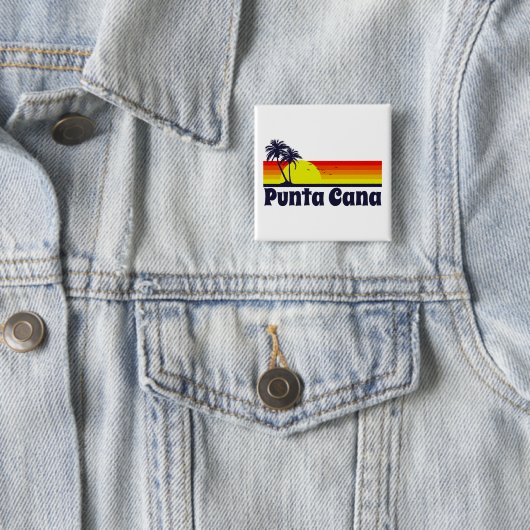 Punta Cana Vierkante Button 5,1 Cm (In situ)