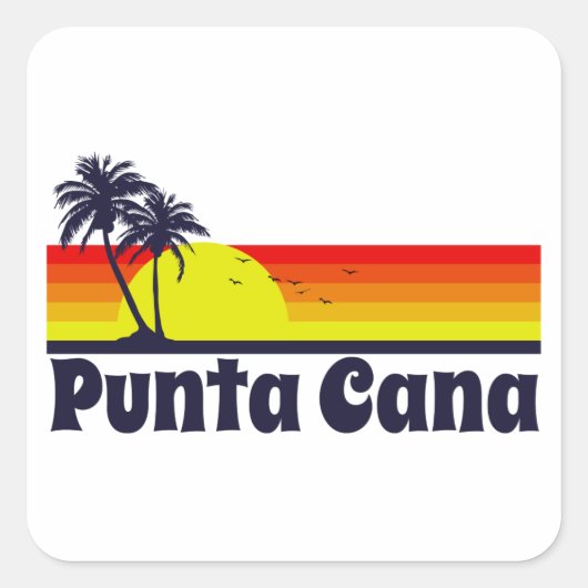 Punta Cana Vierkante Sticker (Voorkant)