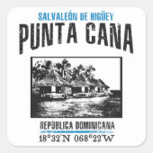 Punta Cana Vierkante Sticker (Voorkant)