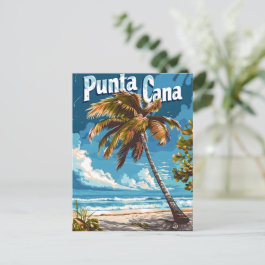 Punta Cana Vintage Briefkaart (Staand voorkant)