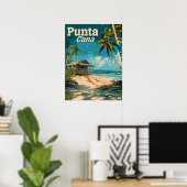 Punta Cana Vintage reizen Poster (Thuiskantoor)
