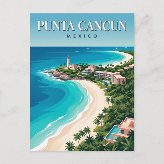 Punta Cancun Mexico Briefkaart (Voorkant)
