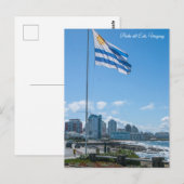 Punta del Este, Uruguay, Flag & City View Briefkaart (Voorkant / Achterkant)