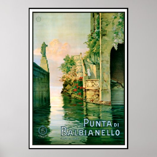 Punta Di Balbianello en het Comomeer Poster (Voorkant)