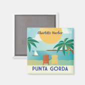 Punta Gorda, Charlotte Harbour Florida Illustratie Magneet (Voorkant / Achterkant)