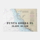 Punta Gorda FL breedtegraad Nautisch varen Deurmat (Voorkant)