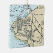 Punta Gorda FL Chart Keramisch Ornament (Rechts)