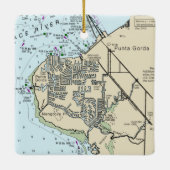 Punta Gorda FL Chart Keramisch Ornament (Achterkant)