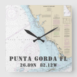 Punta Gorda FL Latitude - Nautical Chart Vierkante Klok