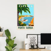 Punta Gorda Florida Charlotte County Reisposter Poster (Thuiskantoor)
